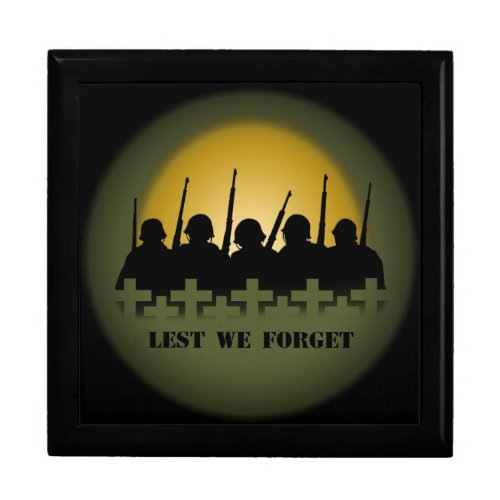 Soldiers Tribute Box Lest We Forget Keepsake Box