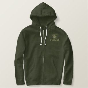 Soldiers Tribute Embroidered Hoodie War Hero Shirt