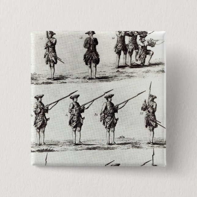 Soldiers with bayonets button (Front)