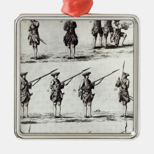 Soldiers with bayonets metal ornament