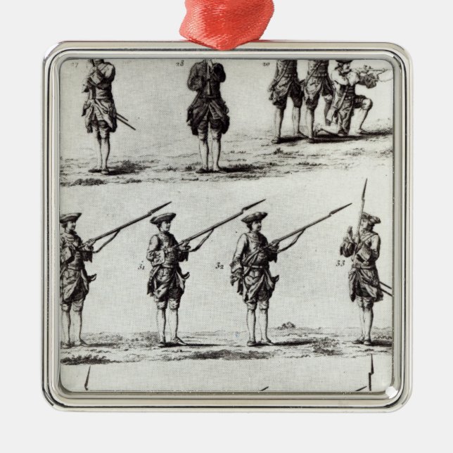 Soldiers with bayonets metal ornament (Front)