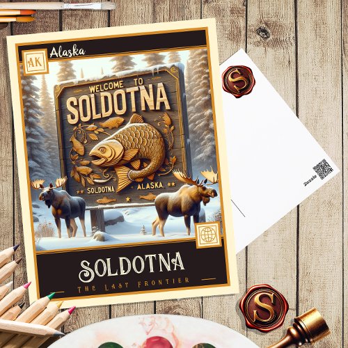 Soldotna Alaska  Vintage Postcard