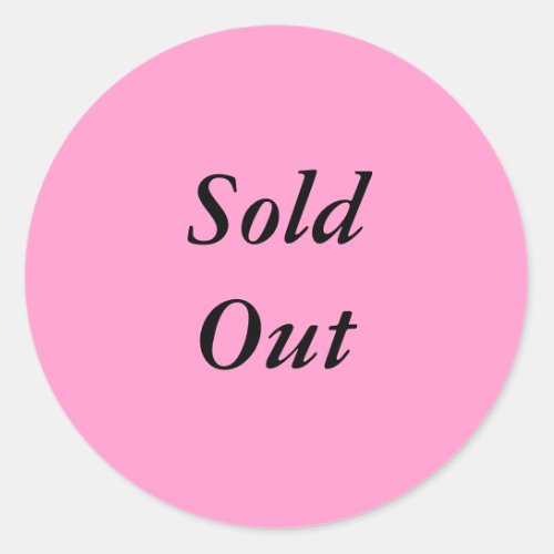 SoldOut Classic Round Sticker