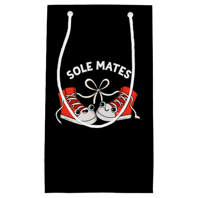 Sole Mates Funny Shoe Pun Dark BG Small Gift Bag (Front)