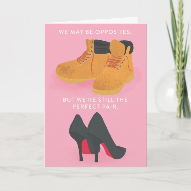 Sole Mates Shoe Valentine's Day Greeting Card (Front)