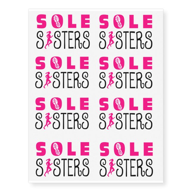 Sole Sisters Running Temporary Tattoos (Front)