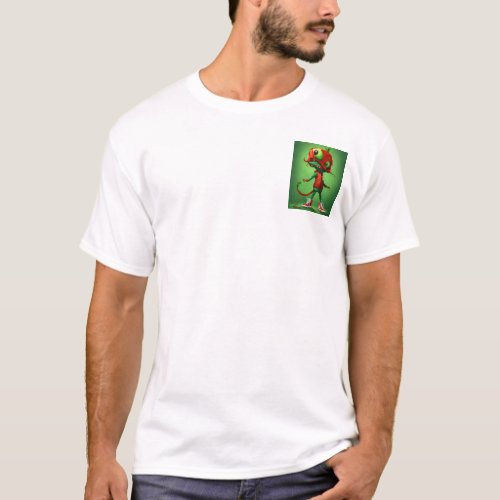 Soleful Kidney The Green Guardian in Red Kicks T_Shirt