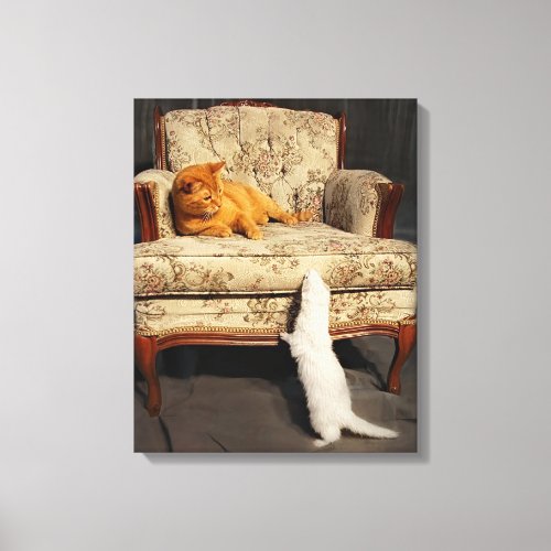Soleil and the Ferret  _ Stretched Canvas Print