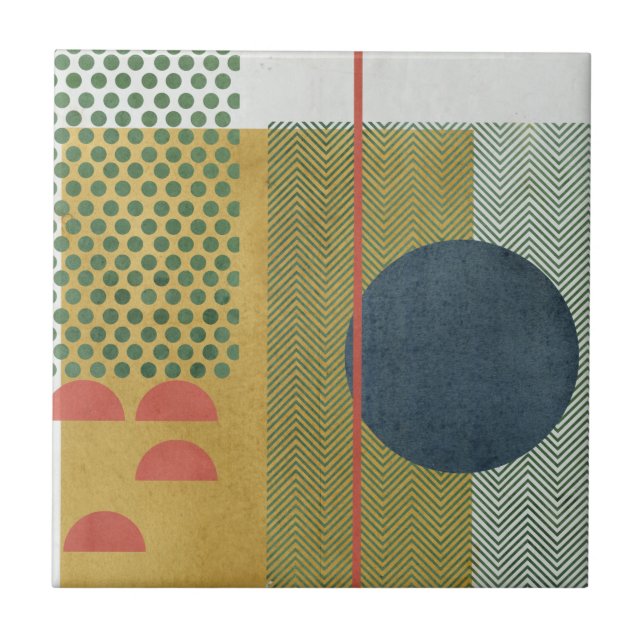 Soleil Rouge IV Ceramic Tile (Front)