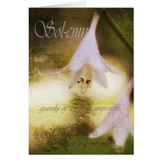 solemn cards (Front)