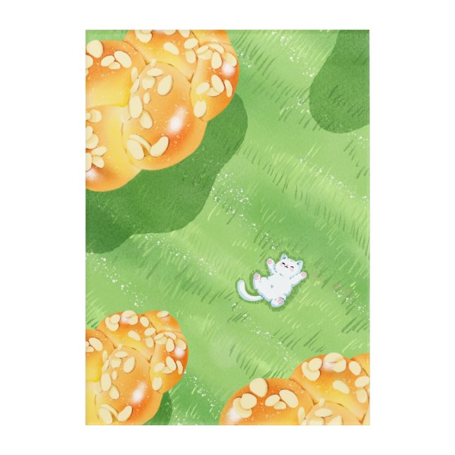solf bread clouds acrylic print (Front)