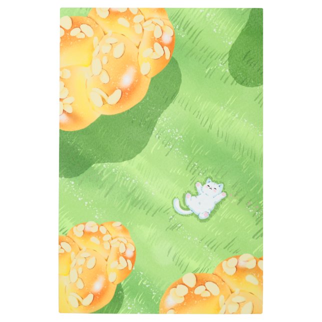 solf bread clouds metal print (Front)