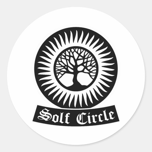 solf circle ww2 logo classic round sticker (Front)