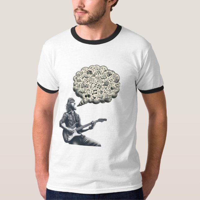 Solfeggio explosive guitar player T-Shirt (Front)