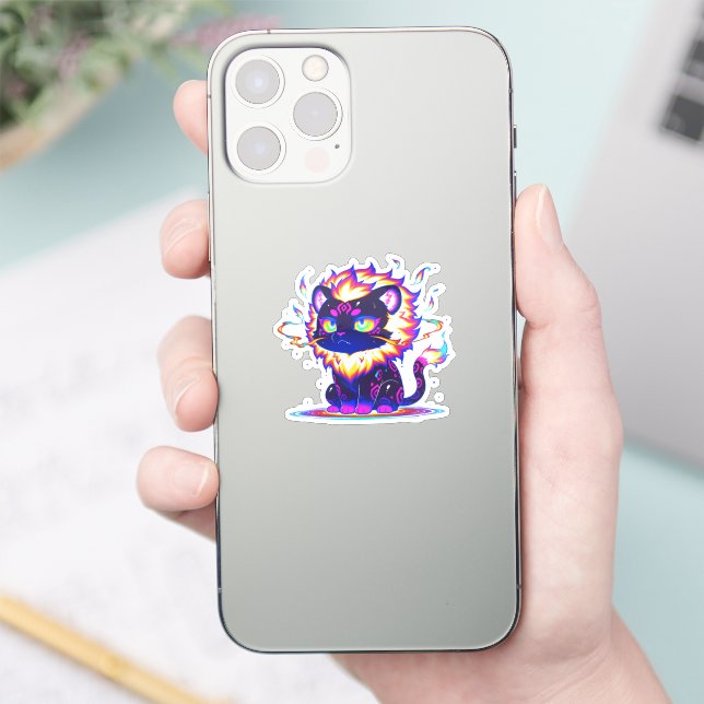 Solflare, Solar Cat Sticker (Phone)