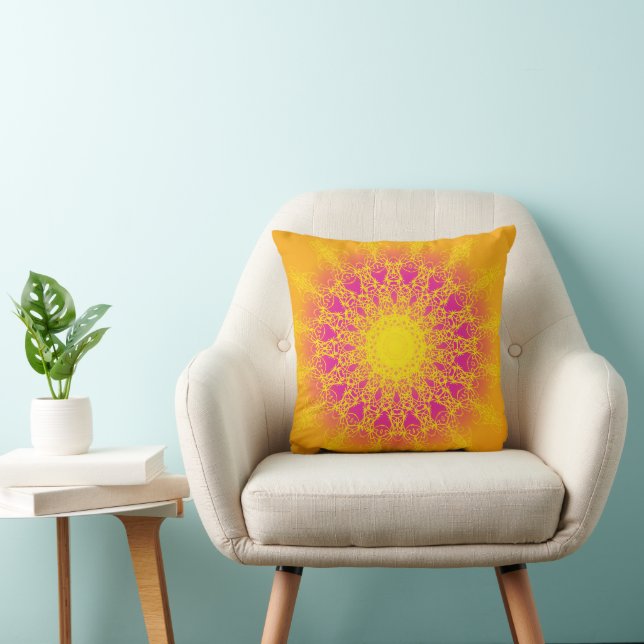 Soli - Color of heart Throw Pillow (Chair)