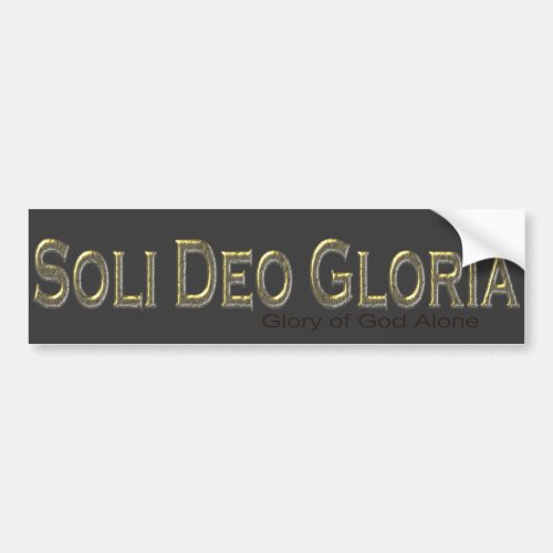 Soli Deo Gloria Bumper Sticker