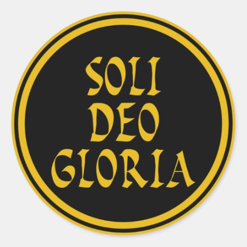 Soli Deo Gloria Classic Round Sticker