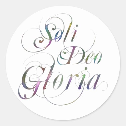 Soli Deo Gloria Classic Round Sticker