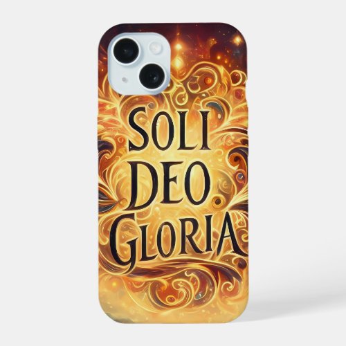 Soli Deo Gloria Glory be to God Alone Christian iPhone 15 Case
