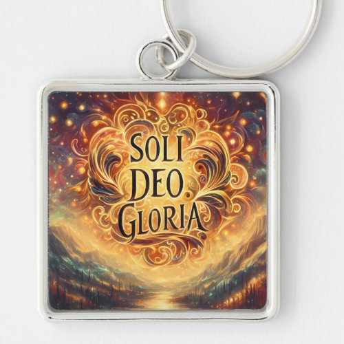 Soli Deo Gloria Glory be to God Alone Christian Keychain