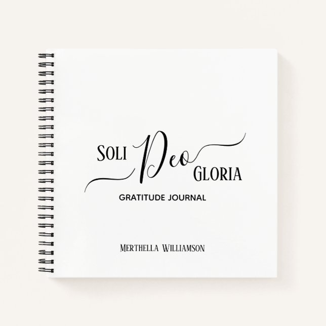 SOLI DEO GLORIA Personalized Gratitude Journal (Front)