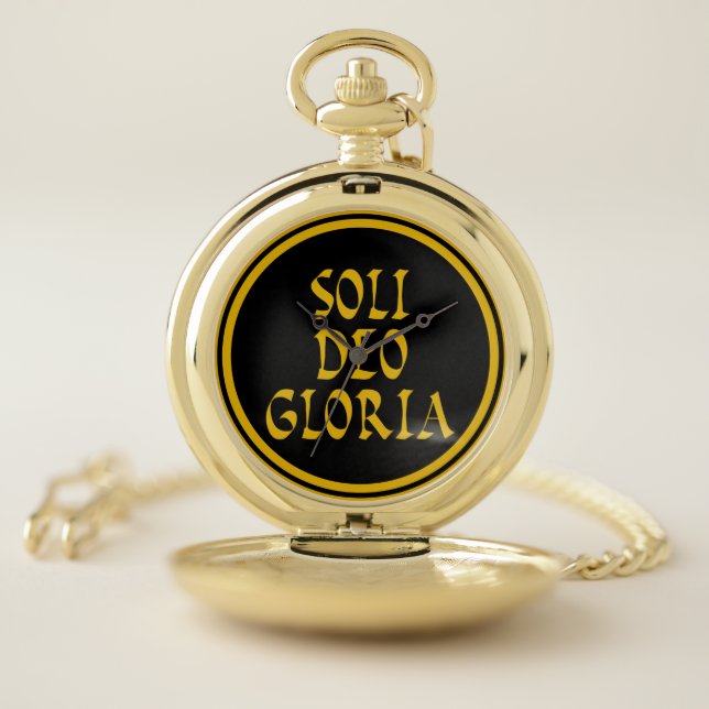 Soli Deo Gloria Pocket Watch (Inside)