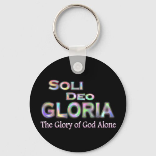 Soli Deo Gloria_ rainbow Keychain