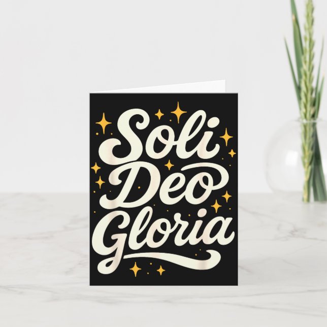 Soli Deo Gloria Reformed Christian Theology Design Card (Front)