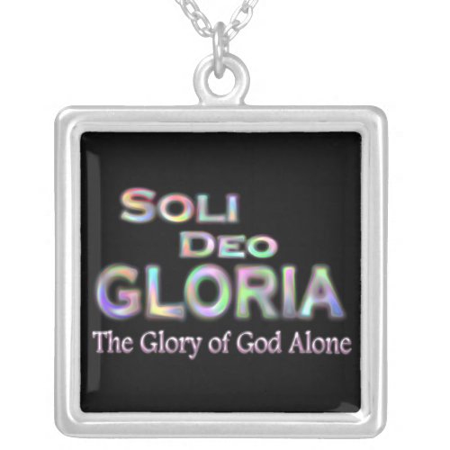 Soli Deo Gloria Silver Plated Necklace