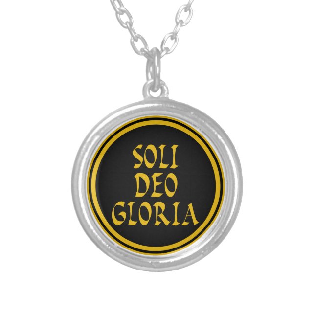Soli Deo Gloria Silver Plated Necklace (Front)