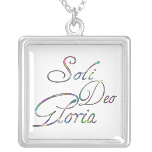 Soli Deo Gloria Silver Plated Necklace