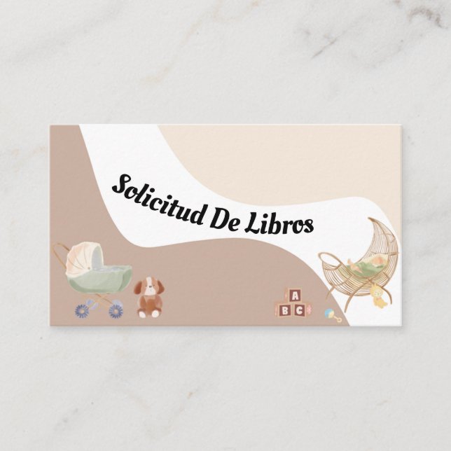 Solicitud De Libros Simple, Book Request Enclosure Card (Front)