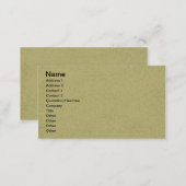 SOLID08 SOLID TAN GREENISH NEUTRAL COLOR  TEMPLATE BUSINESS CARD (Front/Back)
