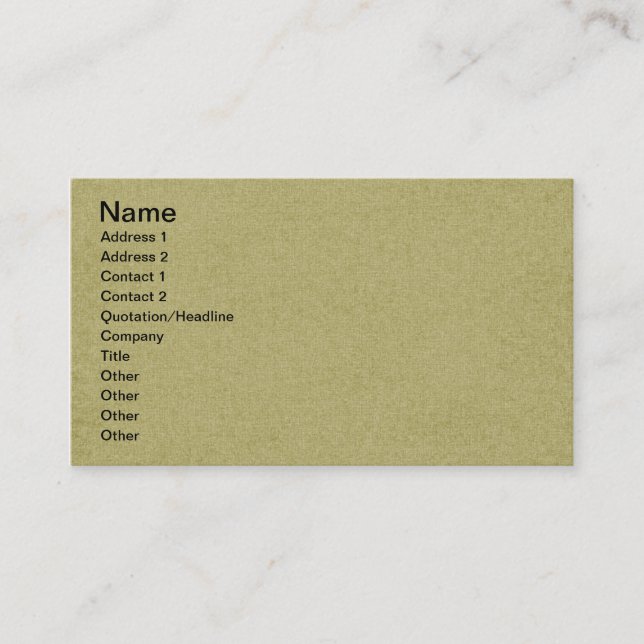 SOLID08 SOLID TAN GREENISH NEUTRAL COLOR  TEMPLATE BUSINESS CARD (Front)