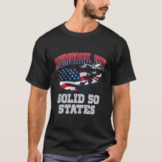 Solid 50 States American Proud Usa Honored Patriot T-Shirt