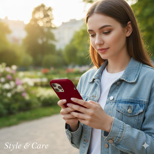 Solid Aesthetic Maroon Color iPhone 16 Case