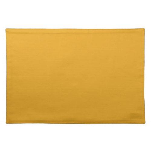 Solid amber dirty yellow cloth placemat