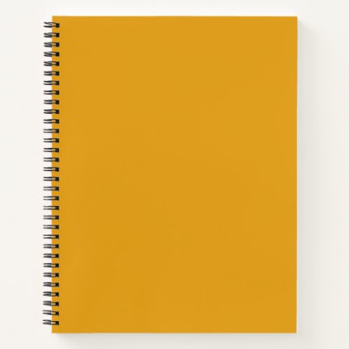 Solid amber dirty yellow notebook