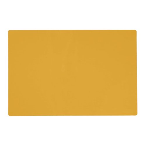 Solid amber dirty yellow placemat