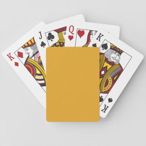 Solid amber dirty yellow playing cards