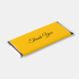 Solid Amber Thank You Names and Date Hershey Bar Favors