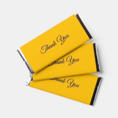 Solid Amber Thank You Names and Date Hershey Bar Favors