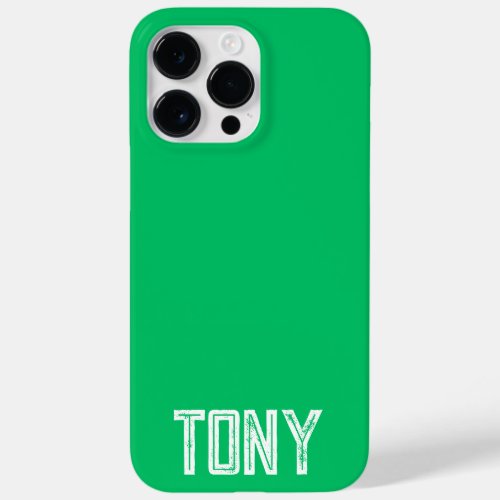 Solid Apple Green Custom Name Monogram Case_Mate iPhone 14 Pro Max Case