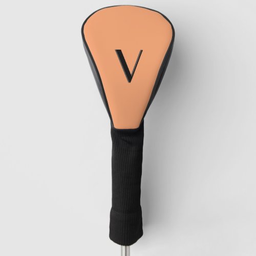 Solid Apricot Monogram Initial Golf Head Cover