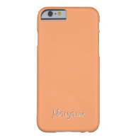 Solid Apricot Personalized iPhone 6 Case