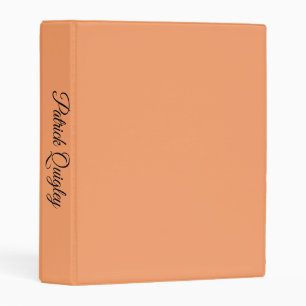 Solid Apricot Personalized Mini Binder