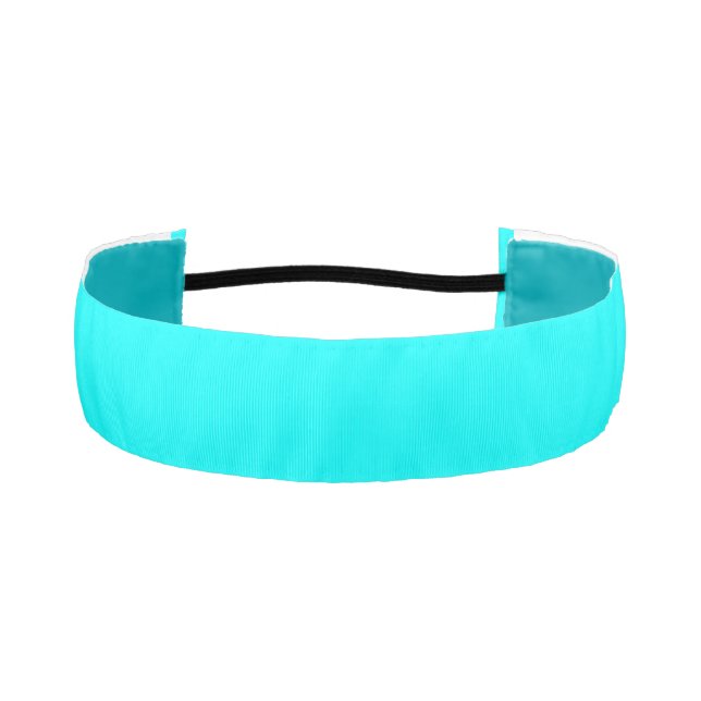 Solid Aqua Athletic Headband for Sports & Style (Front)