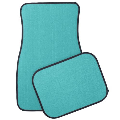 Solid aqua ocean car floor mat