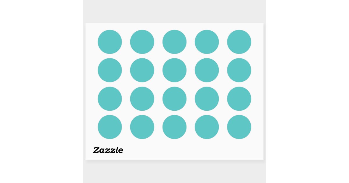 Sticker Turquesa Solid aqua sky turquoise classic round sticker | Zazzle